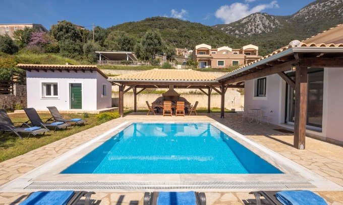 Barbati Villa | Modern villa with private pool - 120 m from Verde Blue beach