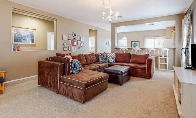 Surprise Farms House | Mountain view home with high-speed WiFi, central AC, and a private washer/dryer