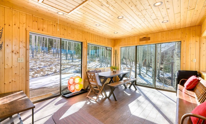Angel Fire House | Mountain-view retreat on 200 acres with sunroom, wood stove & W/D - dog-friendly