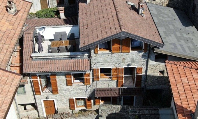 Vercana House | Natural stone rustico "Casa Marie" with views of Lake Como and Domaso