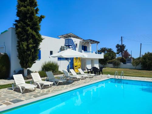 Makrigialos Villa | Navy Greece Villa with swimming pool & sea view