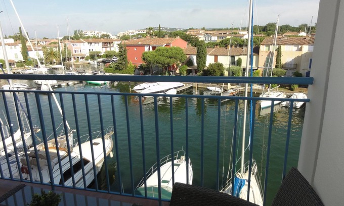 Port Grimaud Apartment | Near STTROPEZ APPT in PORT GRIMAUD renovated, air conditioning, 2 bedrooms, 3 rooms, south, canal view