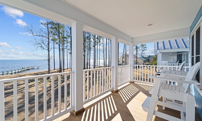 Minnesott Beach House | Neuse Village #5 - Quaint, tranquil cottage with pool & amazing views