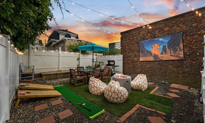 East Somerville House | New! Backyard Oasis Free parking GameRoom Min to T