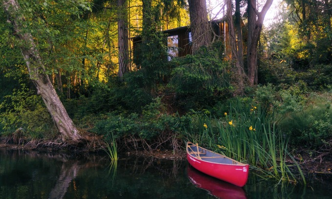 Anderson Island Cabin | New Build Lakefront Cabin w/Sauna, Wood Stove, Canoe/Paddleboards