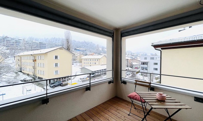 St. Gallen Apartment | New Building With Balcony Closecentrefreeparkingsmarttv