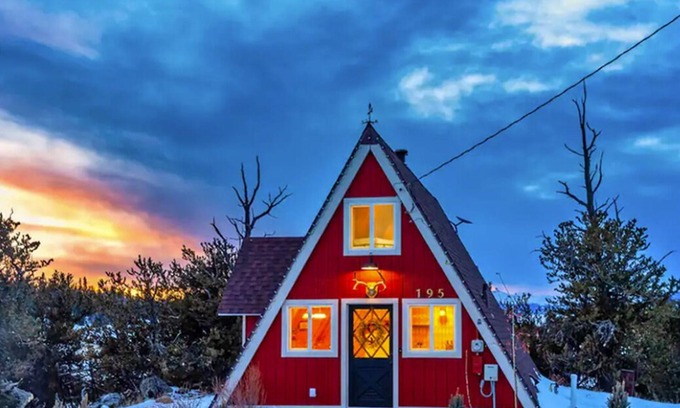 Jefferson Cabin | NEW Cozy Owl A-Frame: Cabin with Epic Mountain Views Featured on HGTV