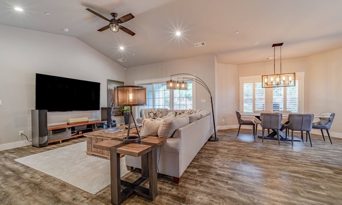 McKinleyville House | Newly built home with hot tub, fire table, game room & gym with Peloton bike