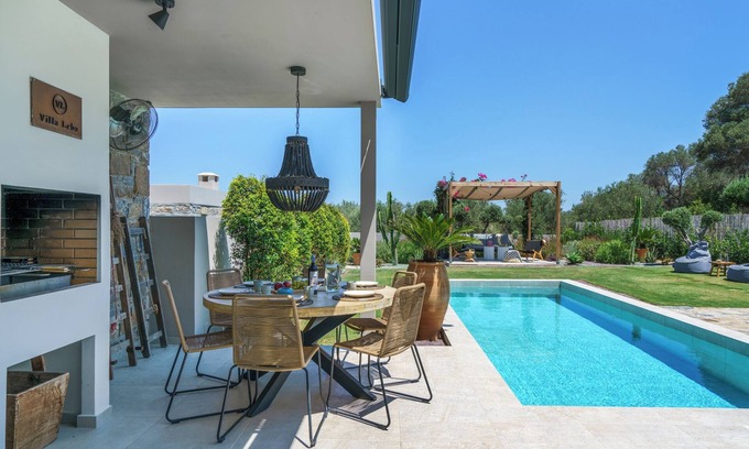 Rethymno Villa | Newly Built Modern Villa with private pool & BBQ, close to amenities.
