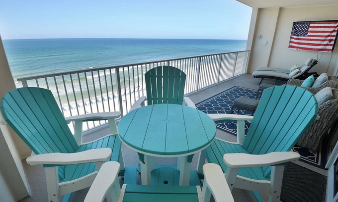 Panama City Beach Condo | Newly Renovated Beach Front Condo with BEACH CHAIR SERVICE, High Speed Wifi