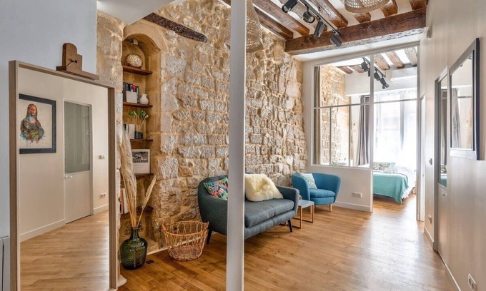 Les Halles Apartment | Nouvel & Authentique 90m2, 4Ch - Clim - Le Marais