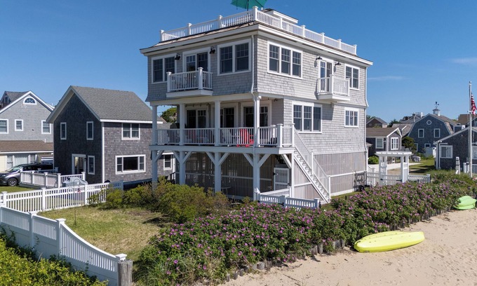 Popponesset House | Ocean Front Gem, 10 steps to Beach! New to Market, Teaser Rate for August 2025!
