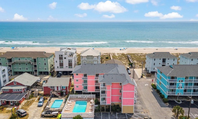 Carolina Beach Condo | Ocean & Lake Views! Walkable! Saltwater Pool! Direct beach access!