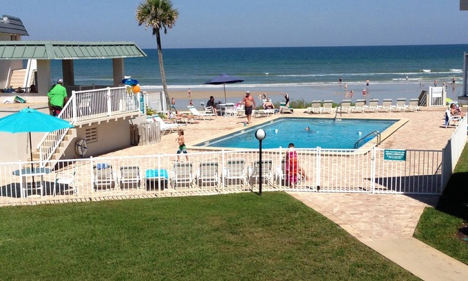 New Smyrna Beach House | Ocean View, 2BR-2BA GREAT RATE GUARANTEE! Beach Chairs, Pickleball, Fall Deals!