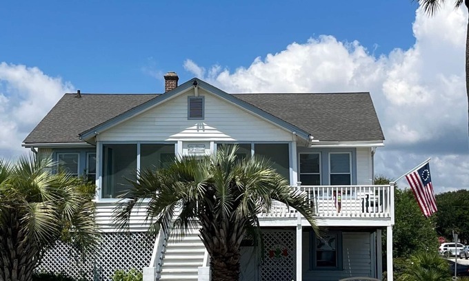 Isle of Palms House | Ocean views all over-beach access across from house-easy walk to restaurants!
