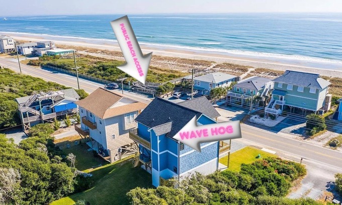 Topsail Beach House | Ocean views, Steps to beach access, Clean, Stocked Kitchen,