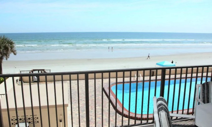Daytona Beach Shores Condo | Oceanfront, 2nd Floor, 2 Bedroom, 2 Bath, Sea Fern, Unit #201nTHE POOL IS OPEN