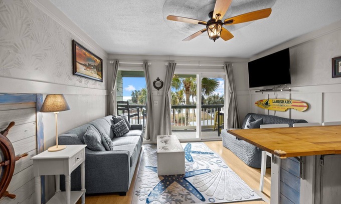 Charleston County Condo | Oceanfront 2nd Floor Condo! Community Pool & Fishing Pier! In the Heart of IOP!