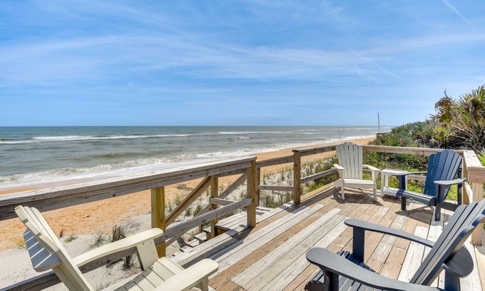 Florida House | Oceanfront Flagler Beach Home w/Decks & Gas Grill