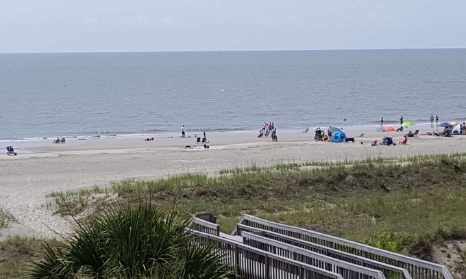 Folly Field Condo | Oceanfront Hilton Head with fabulous views ,updated baths, cozy fireplace
