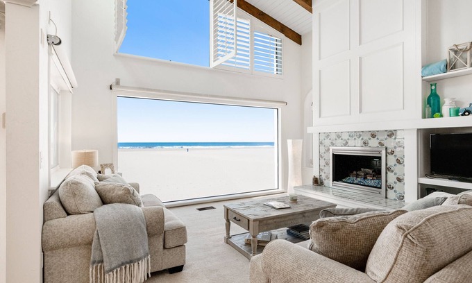 Hollywood Beach House | Oceanfront Home with Giant Picture Windows, Gas Fireplace, and Free WiFi
