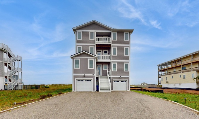 North Topsail Beach House | Oceanfront beach estate with private heated pool & hot tub, elevator & game room
