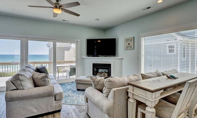 Village of Stump Sound House | Oceanfront 5bed w/POOL in Village of Stump Sound.