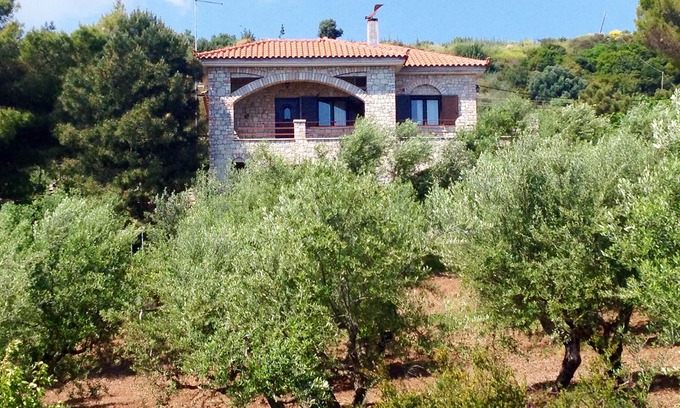 Messini Villa | Olive Grove stonemade Residency with panoramic view.
