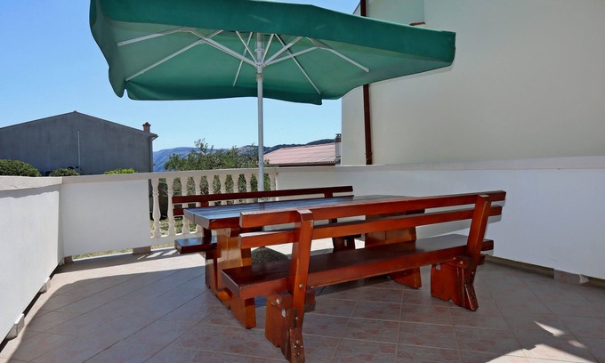 Lopar Apartment | One bedroom apartment with terrace and sea view Lopar, Rab (A-14804-e)