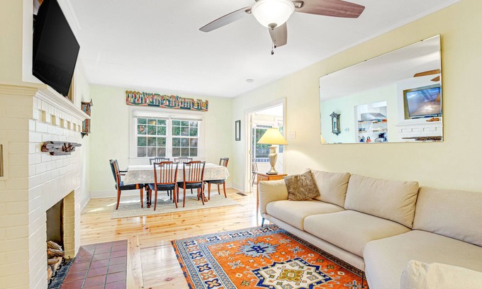 Folly Beach House | One Block to the Beach Cute Home w/Deck, Garden Patio, Central AC & WiFi