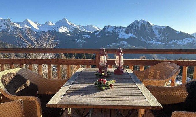Manigod Ski Chalet | ONZE chalet, 12 people, sauna and fitness, magnificent view
