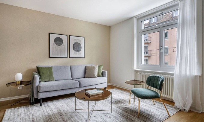 Sihlfeld Apartment | Open Wiedikon 1BR w/Private W/D, near Shops, by Blueground