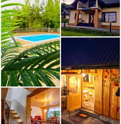 Wankowa House | Osada Modrzewiowe Wzgórze - Podgrzewany Basen Zewnętrzny, Bieszczady, Wańkowa, Solina, Polańczyk