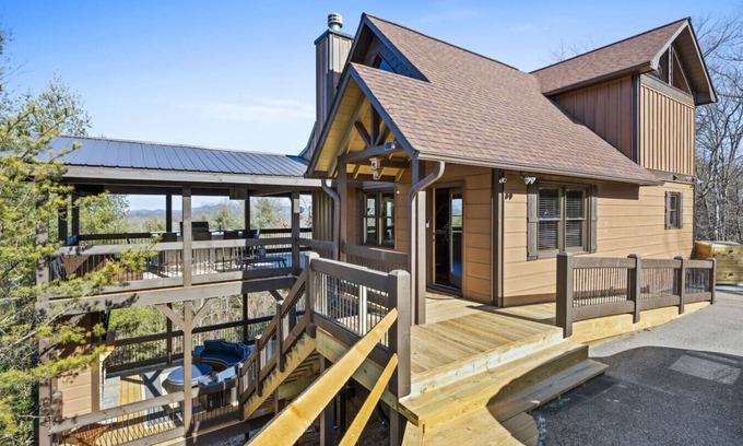 Blue Ridge House | Outdoor living in a modern mountain home.