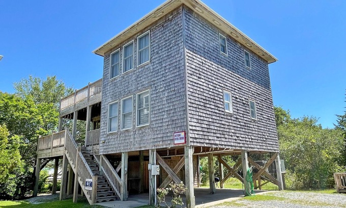 Ocracoke House | Outside Over There: Pet friendly located on a quiet lane.