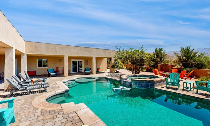 Indio Hills House | Painted Hills desert retreat with 5-acre compound with saltwater pool & spa