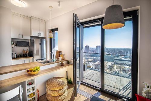 Katowice Apartment | Panorama Penthouse - city center 100m2, fast wi-fi