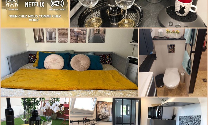 Pantin Apartment | Paris-eiffel-bienvenue-terrasse-netflix