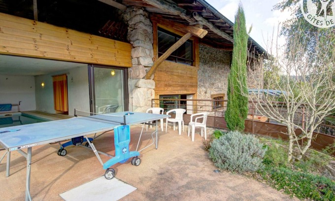 Saint-Priest-la-Prugne Cottage | Peaceful cottage with indoor pool and pet-friendly