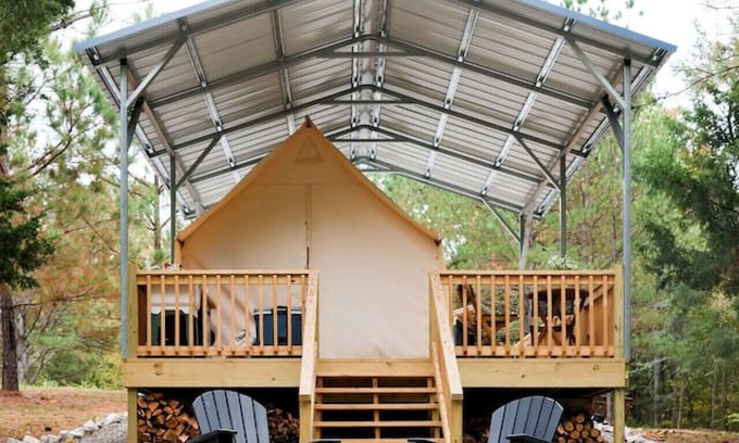 Sparta RV Rental | Peaceful, heated tent with Center Hill Lake Access