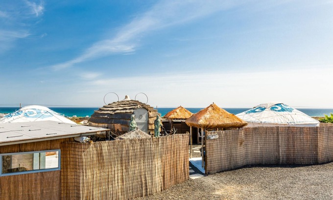 Haria Apartment | Peaceful Quaint Eco Beach Yurt, Pool, Sea Views, Beach, WIFI