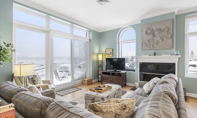 Harbor Springs Condo | Penthouse #10 Overlooking Harbor Point & Downtown - Covered Parking, Elevator