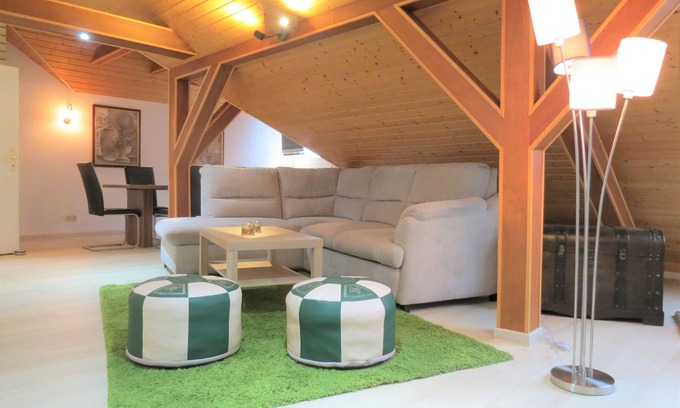 Senftenberg Apartment | Penthouse Wolkenstein spacious 155 m² maisonette with whirlpool, air conditioning & fireplace