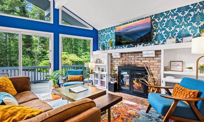 Waynesville House | Pet-Friendly Creekside | Relax in the Hot Tub
