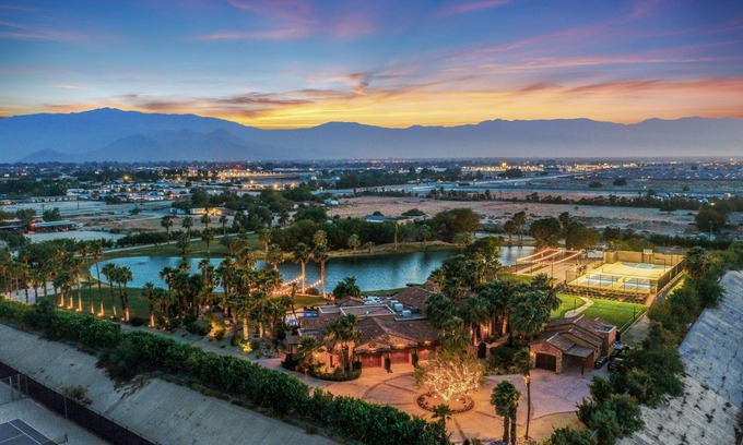 Indio House | Pickleball, Tennis, Golf, Private Lake,100' Pool, Bocce, Theater, Game Room