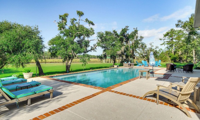 Shoreline Park House | Pool, Dock & Tennis Court: Home in Bay St Louis!