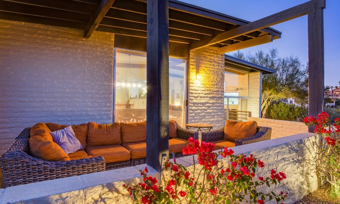 Fountain Hills House | POOL & SPA! Football fans will love the TV Wall! Remodeled mid-century luxury!