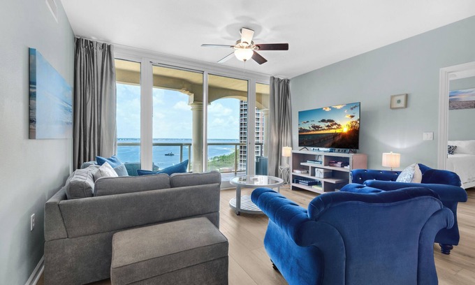 Pensacola Beach Condo | 🌊 Portofino 1-1205 Luxury Condo | Gulf and Sound Views, Spa, Pools + Tennis