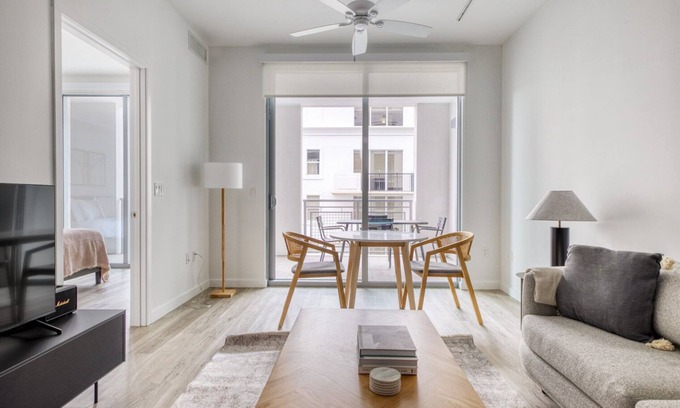 Industrial Section Apartment | Premium Coral Gables 1BR w/W/D, Pool & Gym, near Shops, by Blueground