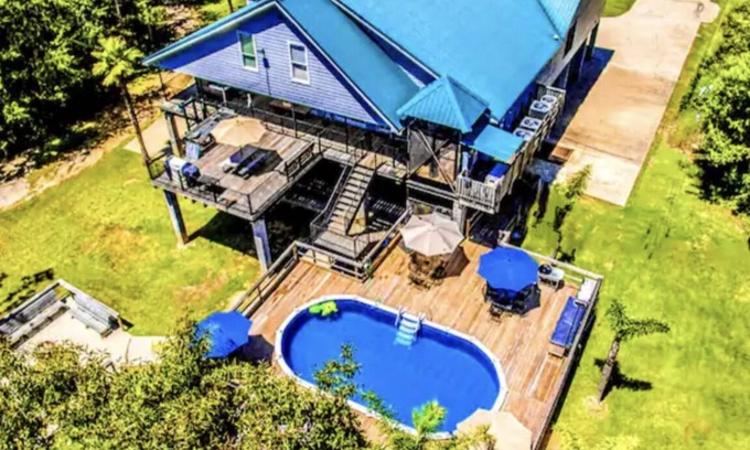 Gulfport House | Private Mini Resort! Pool, Hot Tub, Pool Table, on River, + more - Book Today!